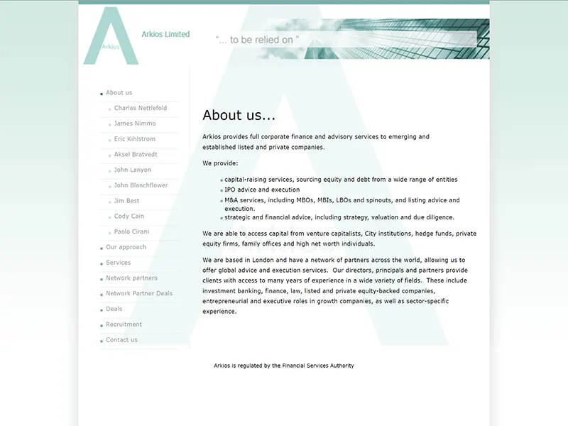 Arkios Limited business website