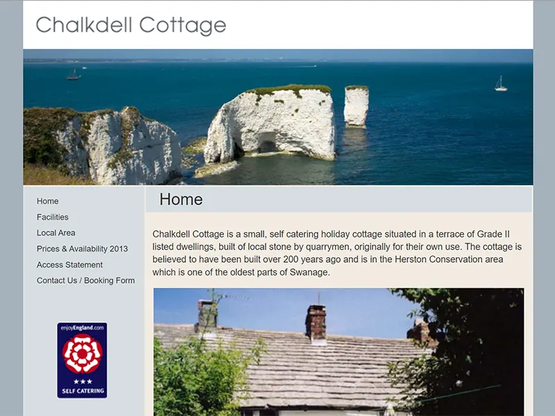 Chalkdell Cottage Accommodation Website Project