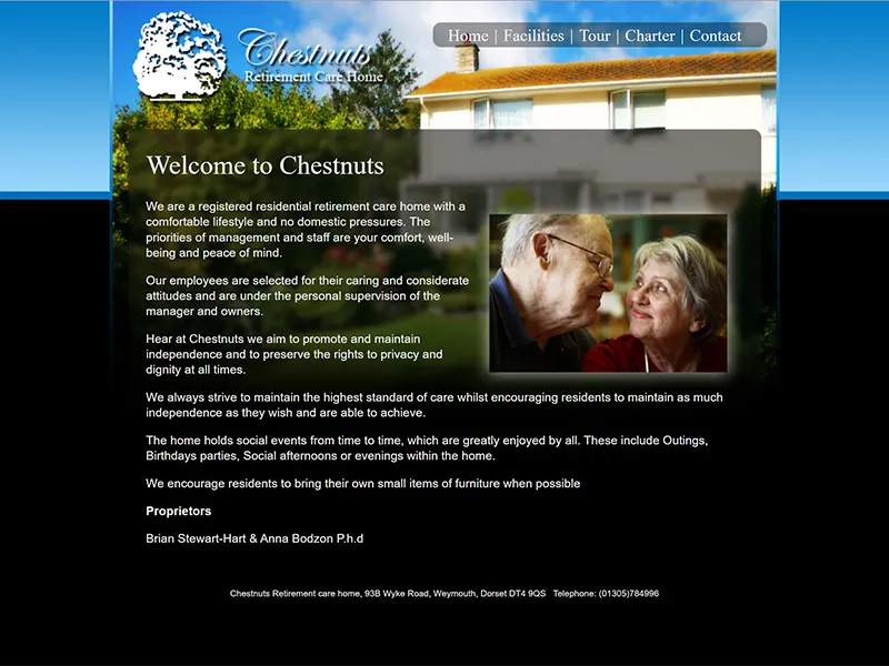 Chestnut Care Home website project