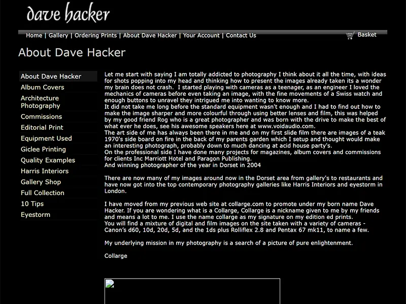 Dave Hacker e-commerce website project