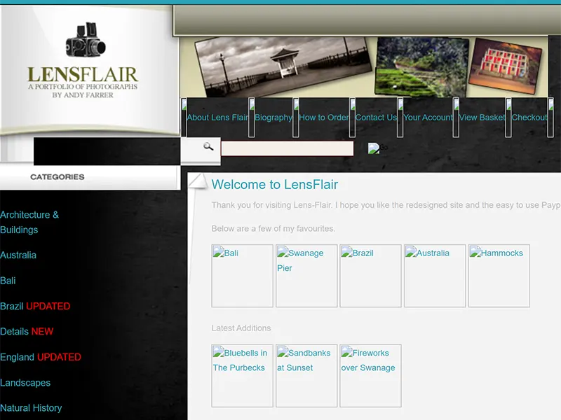 Lens Flair E-Commerce Website Project