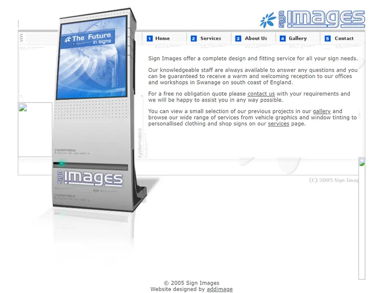 Sign Images Business Website Project