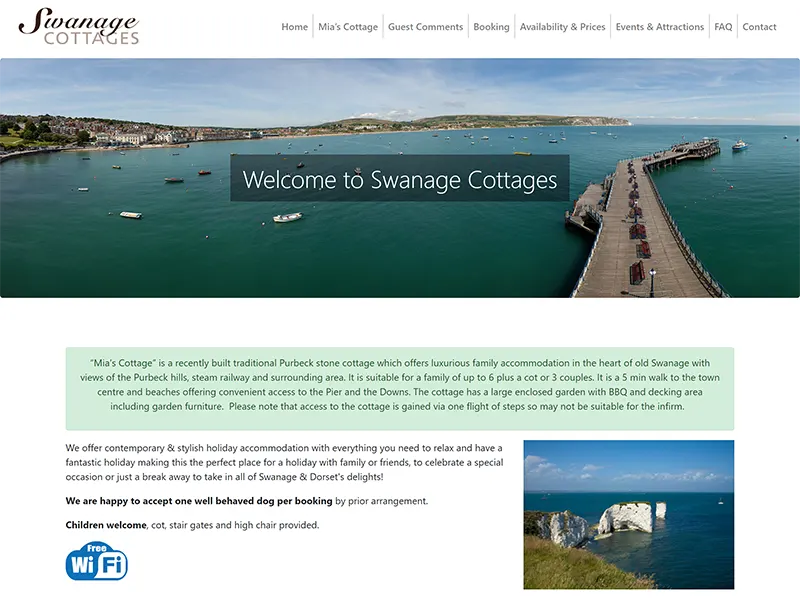 Swanage Cottages Accommodation website project