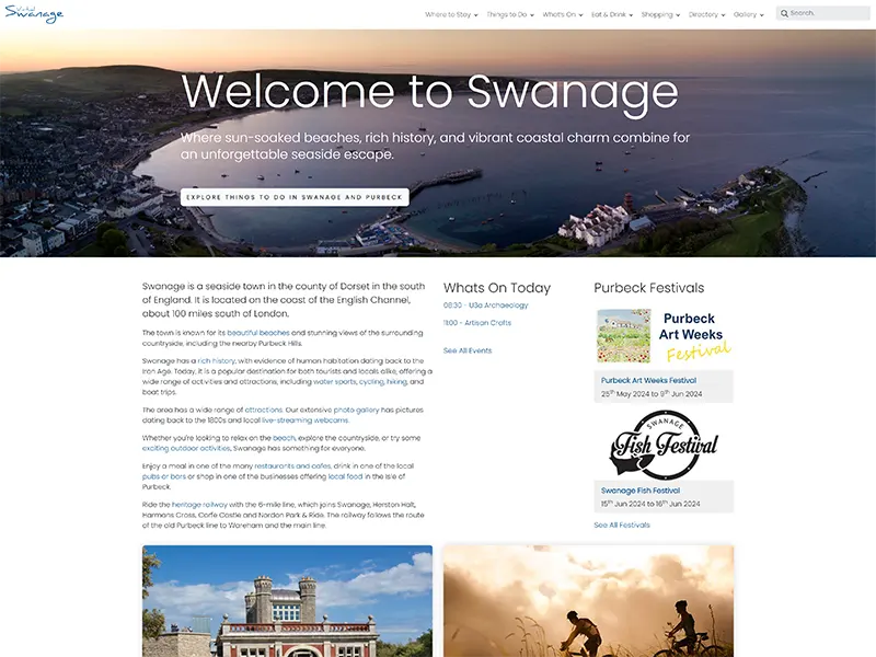 Virtual Swanage Tourism website project