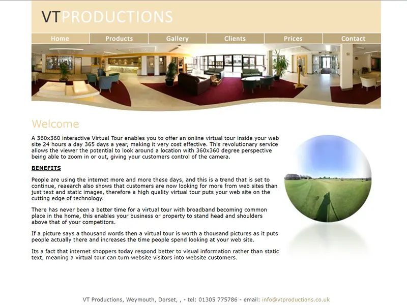 VT Productions Photography Website Project