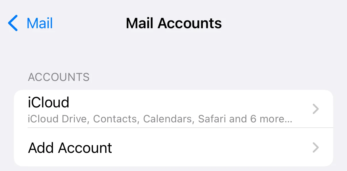 Mail Accounts